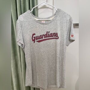 women’s curved hem homage cleveland guardians tshirt